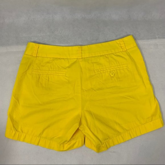 J. Crew Chino Broken In Shorts Size 6 Yellow - Picture 3 of 4